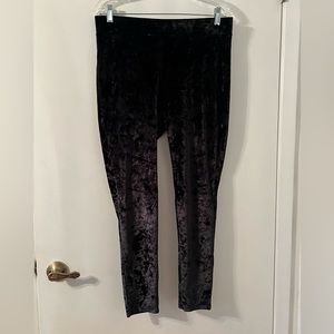 Michael Kors Black Velvet Leggings Size PL NWOT